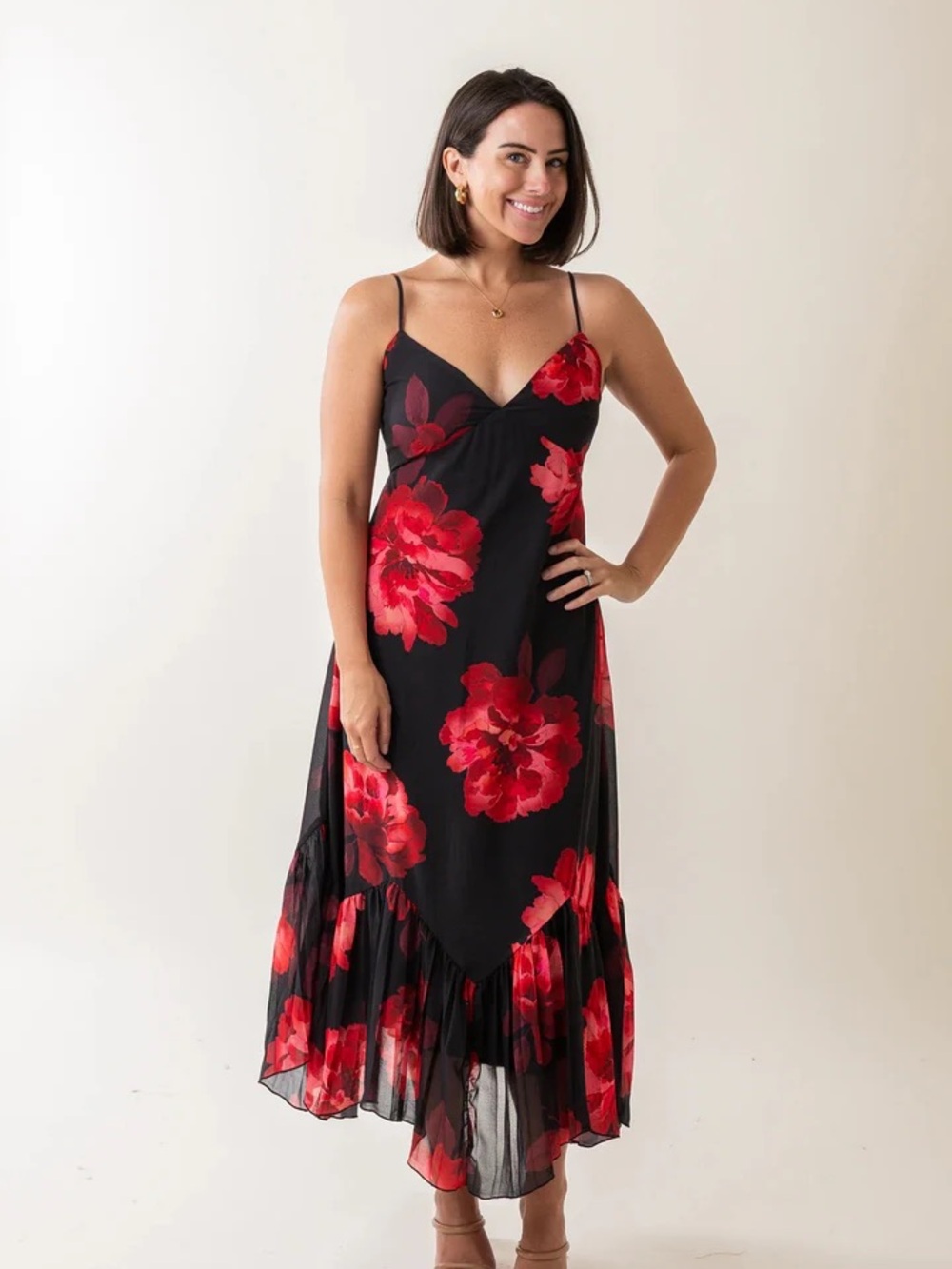 Lee and Birch Black and Red Dress